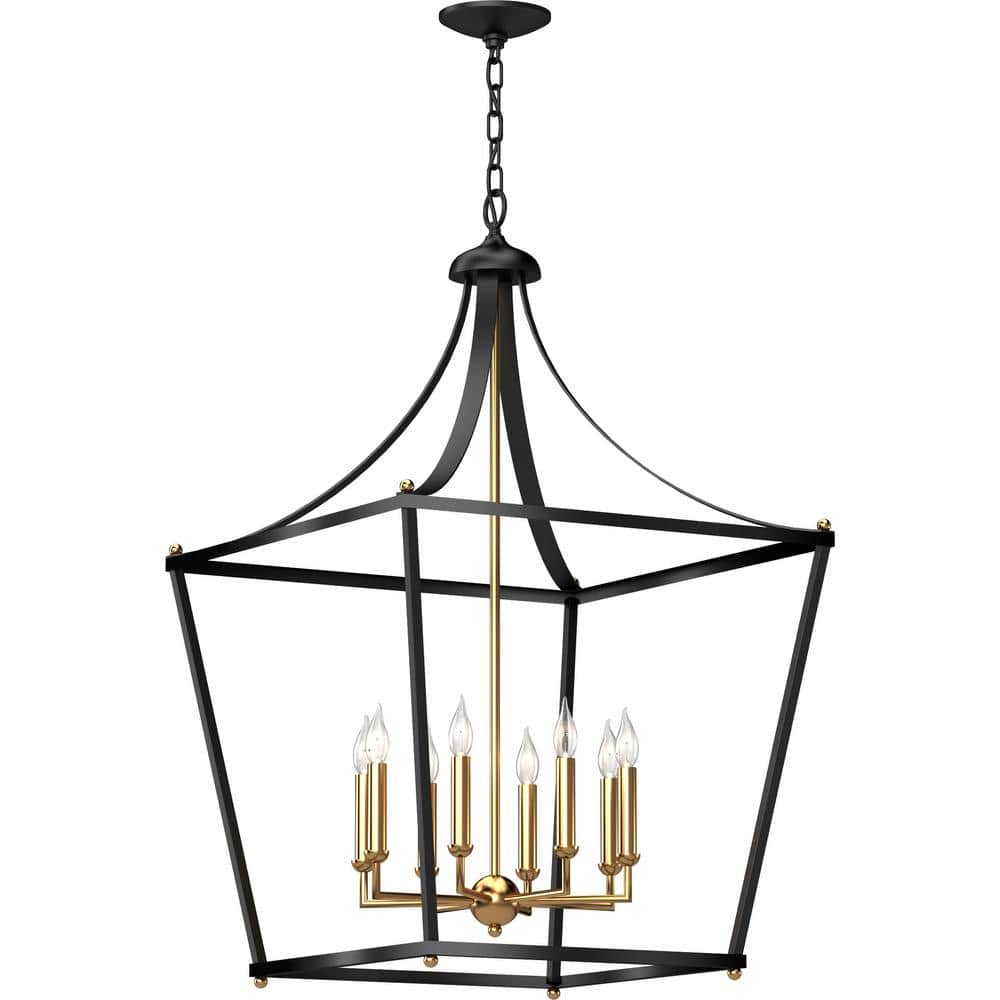 8-Light Black and Antique Gold Candle Chandelier price history on PriceWatchPro