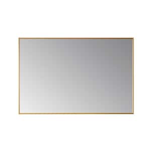 Viella 48 in. W x 32 in. H Rectangular Aluminum Framed Wall Bathroom Vanity Mirror in Gold