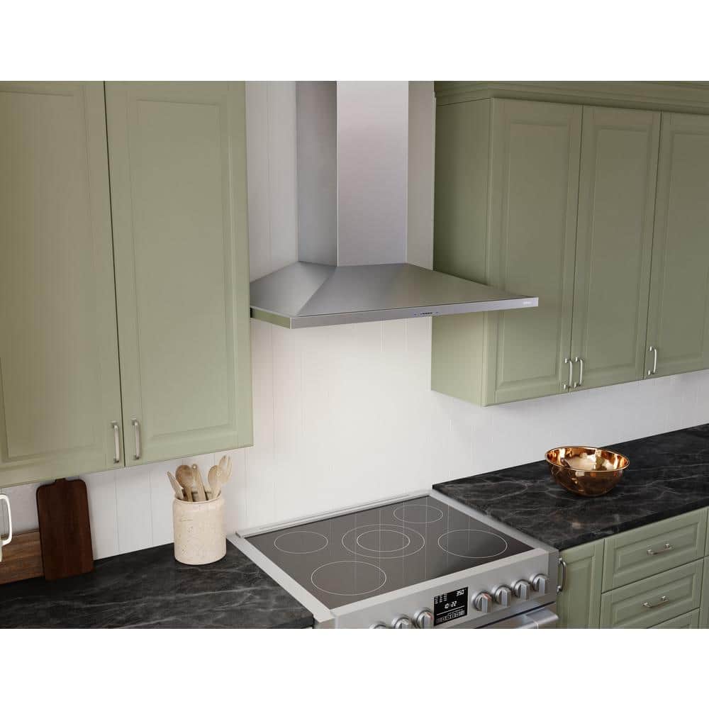 Anzio 30" Stainless Steel Convertible Wall Mount Range Hood with LED
