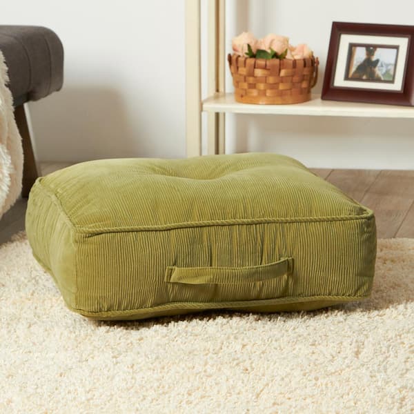 Greendale Home Fashions Omaha Olive Microfiber 21 in. x 21 in
