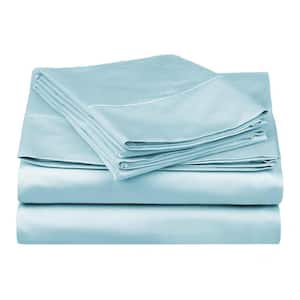 530-Thread Count 4-Piece Lavender Solid Egyptian Cotton Deep Pocket California King Sheet Set