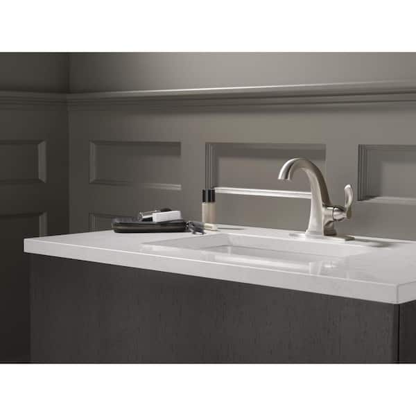 NEW Delta Everly 4/" Centerset Single Handle Bathroom Faucet in Brushed Nickel