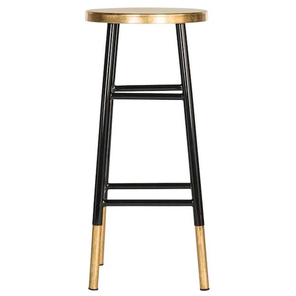 Black And Gold Bar Stool Fox3230c, Bar Stools With Gold Legs