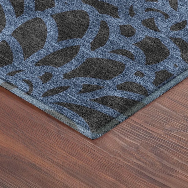 Mayfield Premium Machine Washable Abstract AMF2412 Plum 5 ft. x 7 ft. 6 in. Area Rug