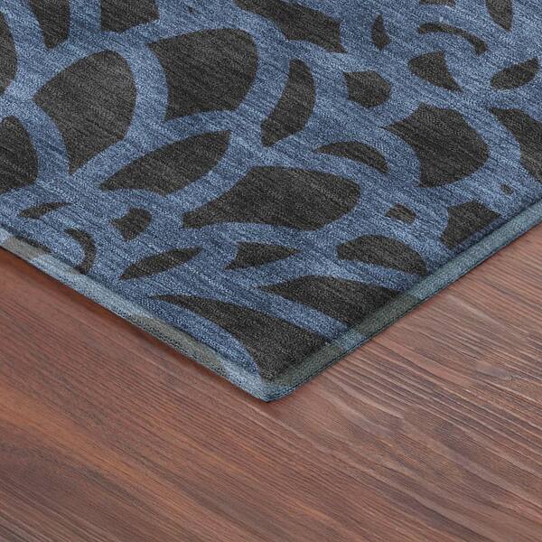 Mayfield Premium Machine Washable Abstract AMF2412 Plum 9 ft. x 12 ft. Area Rug