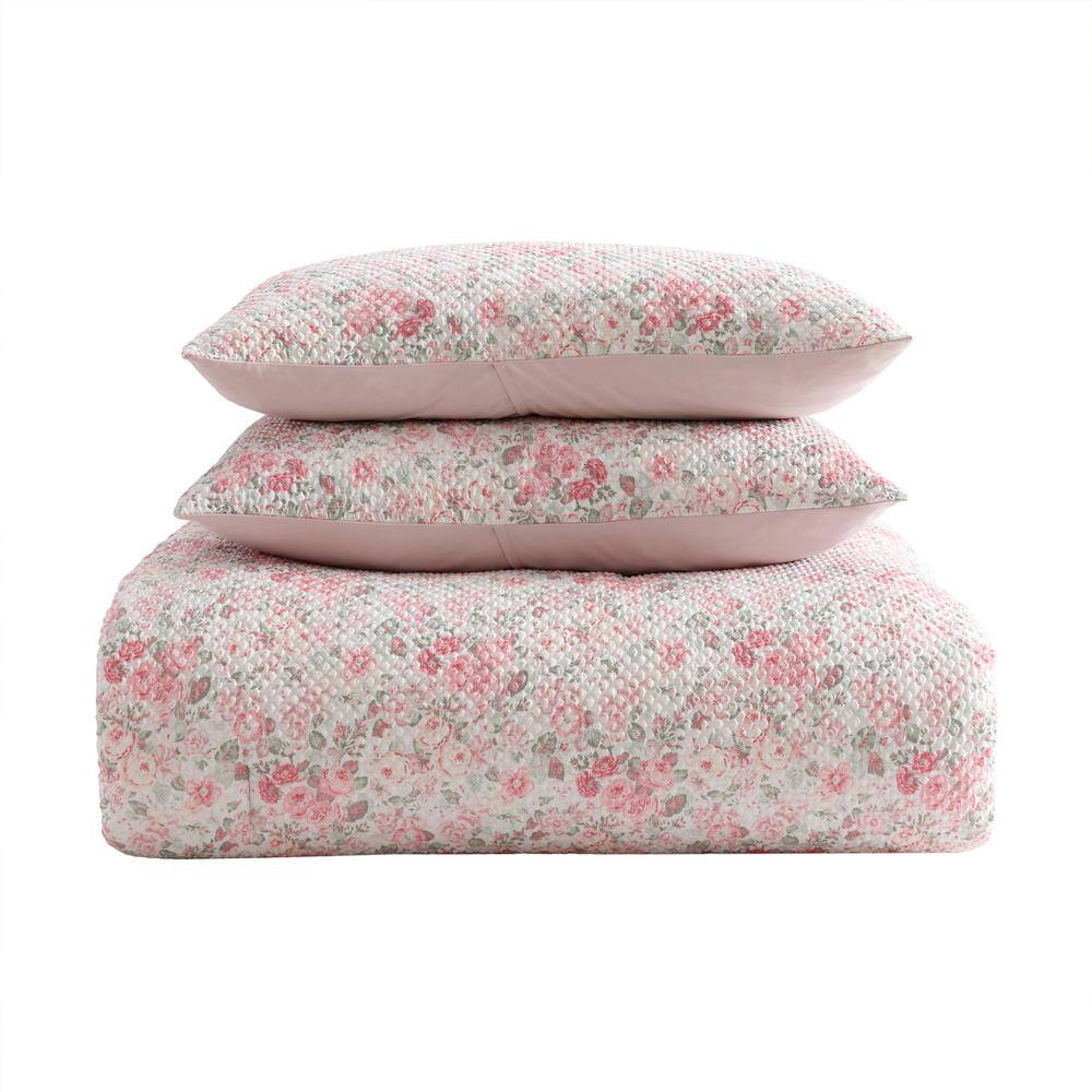 Queen Pink Microfiber Reversible Bed in a Bag Set