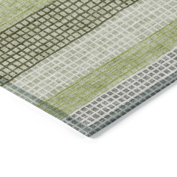 Chantille Machine Washable Indoor/Outdoor Abstract ACN2008 Aloe 8 ft. x 10 ft. Area Rug