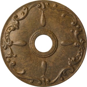 18 in. x 3-1/2 in. ID x 1-1/4 in. Kent Urethane Ceiling Medallion (Fits Canopies upto 5 in.), Rubbed Bronze