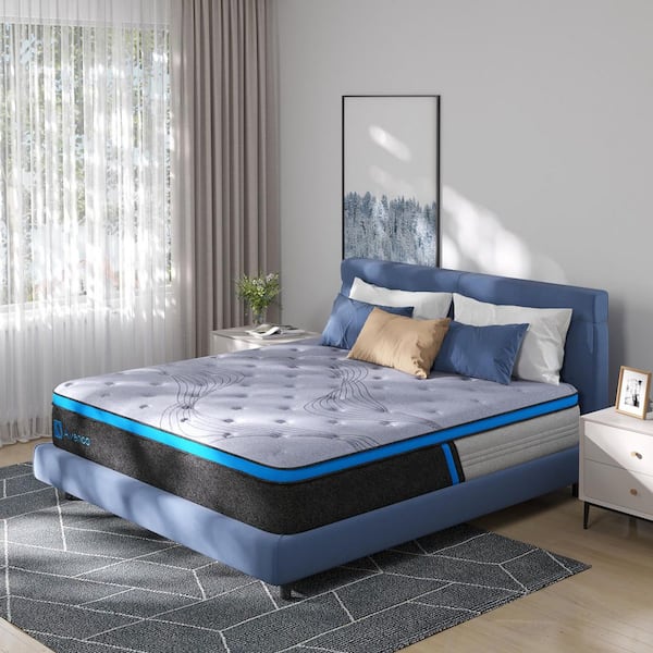 10 in. Medium Firm Original Hybrid Individually Wrapped Coils Spring Pillow Top Queen Size Mattress