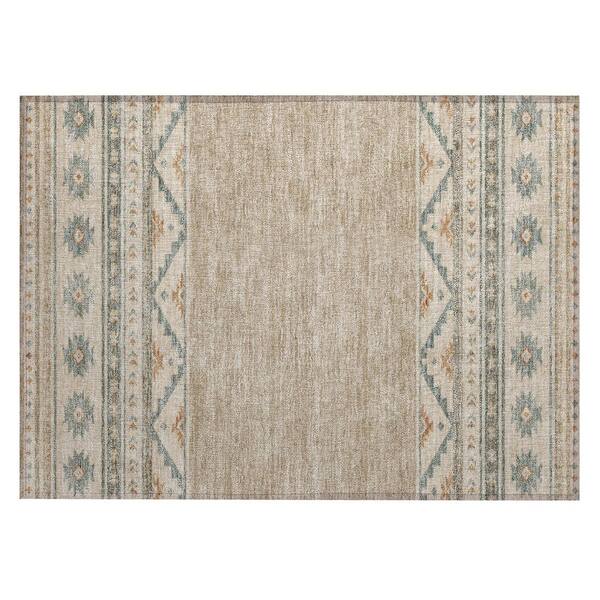 Chantille Machine Washable Indoor/Outdoor Abstract ACN3075 Linen 3 ft. x 4 ft. Area Rug