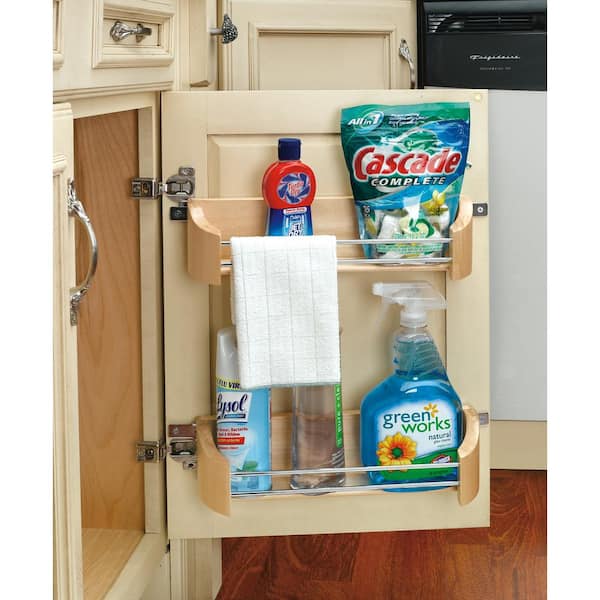 Rev-A-Shelf Wood Door Mount Sink Cabinet Organizer, Natural Maple