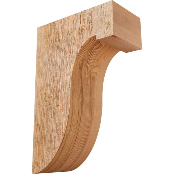 Ekena Millwork 4 in. x 8 in. x 12 in. Western Red Cedar Del Monte Rough Sawn Corbel