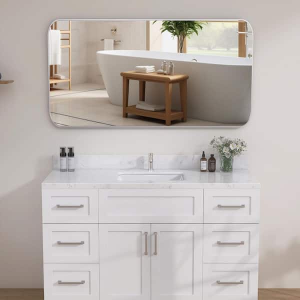 Getpro 48 in. W x 22 in. D Engineered Stone Composite Rectangular