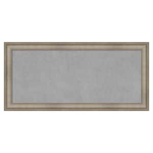 Mezzanine Antique Silver Narrow 53 in. x 25 in. Framed Magnetic Board