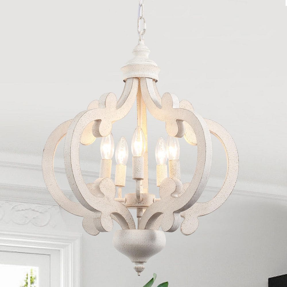 5-Light Vintage White Rustic Wooden Linear Island Hanging Chandelier Light Fixture for Kitchen Island price history on PriceWatchPro