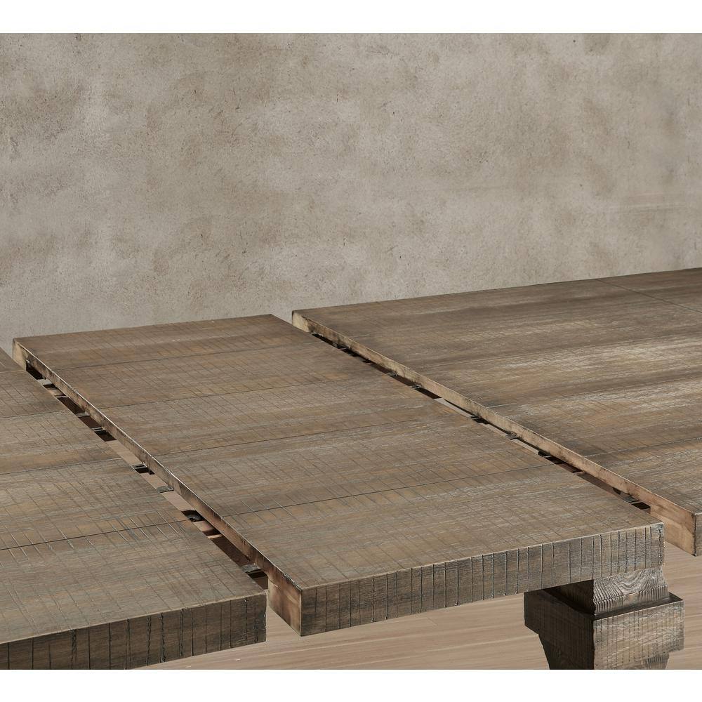 Landon Salvage Brown Extending Dining Table with Trestle Base