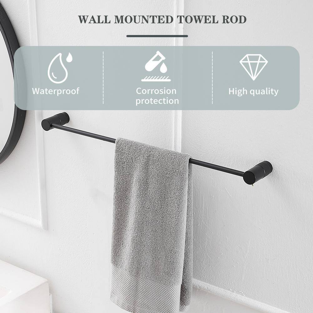 Matte Black Stainless Steel 24" Bathroom Hardware Set