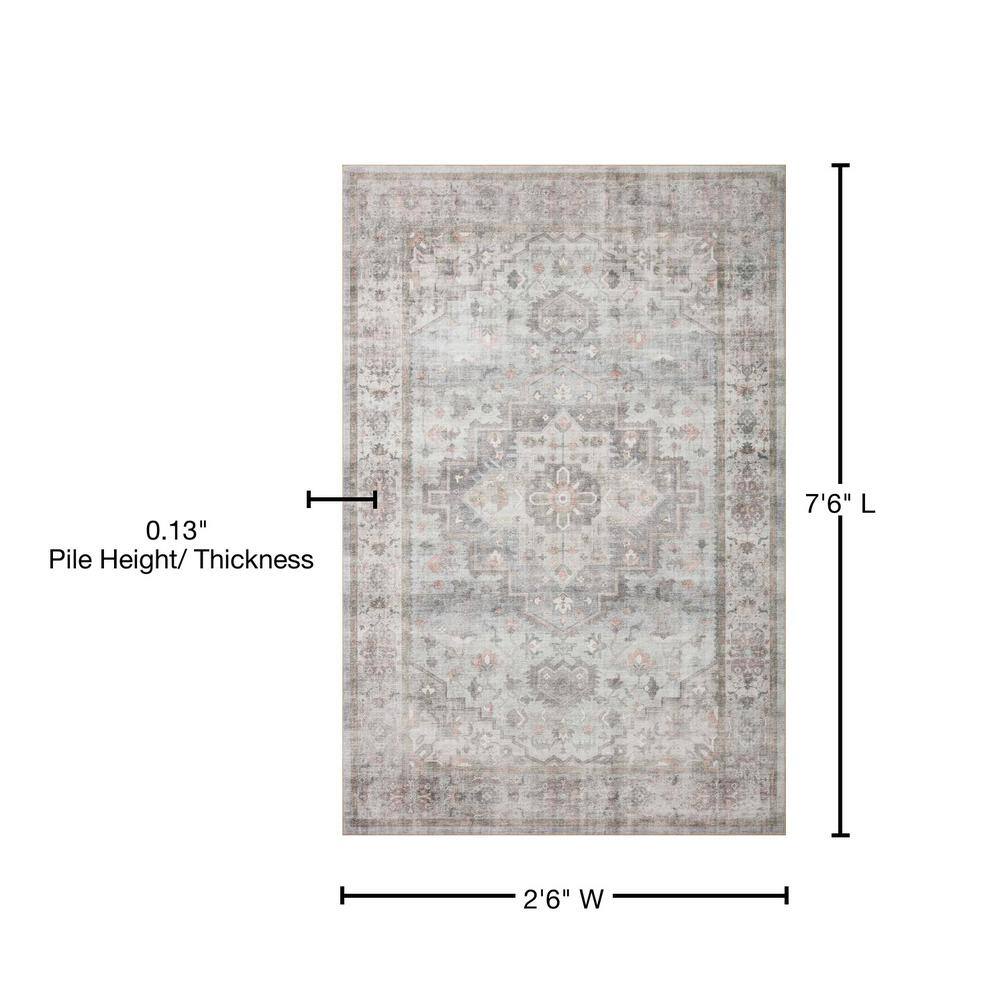 Heidi Dove Blush Medallion Wool-Synthetic Blend Rug - 2'6" x 7'6"