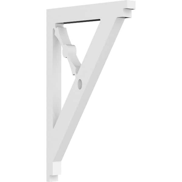 Ekena Millwork 5/8 in. W x 8 in. H x 5 in. D PVC Cena Bracket