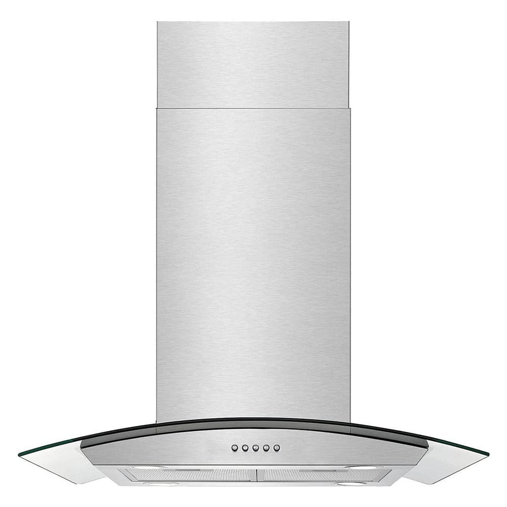 JOEAONZ 30 in. 700 CFM Ductless Convertible Island Range Hood Downdraft System in Stainless Steel