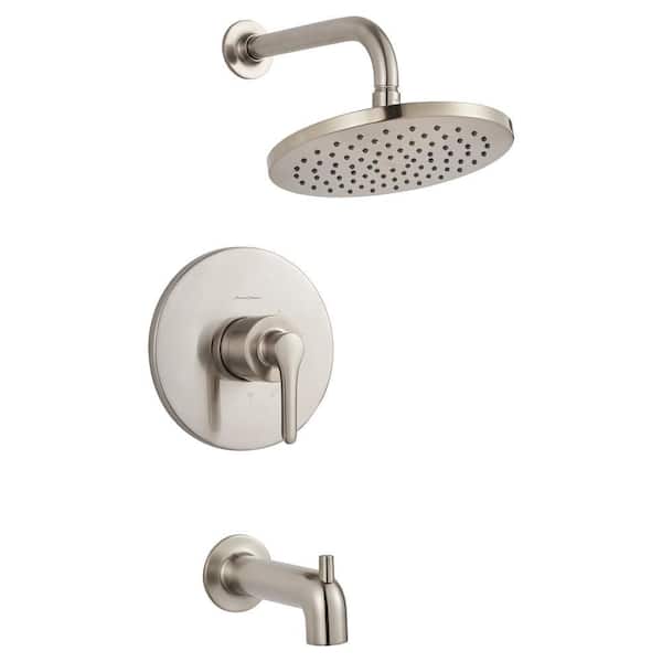 American Standard Studio S Water Saving 1-Handle Tub and Shower Faucet Trim Kit for Flash Valves in Brushed Nickel (Valve Not Included)