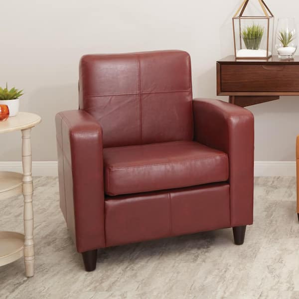 OSP Home Furnishings Venus Crimson Club Chair