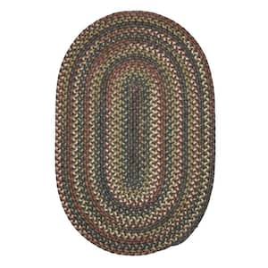 Cedar Cove Gray 3 ft. x 5 ft. Cabin Oval Accent Rug