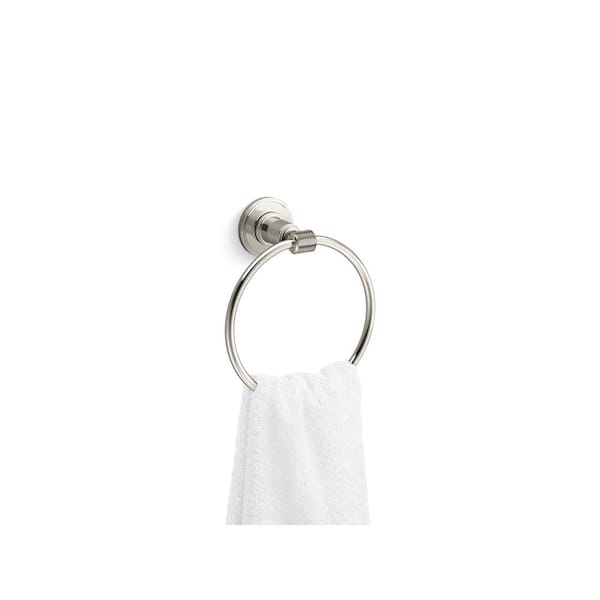 Torrington Wall Mounted Towel Ring in Vibrant Polished Nickel
