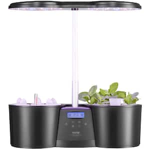Hydroponics Growing System 12 Pods Indoor Growing System with Full-Spectrum LED Grow Light 4.2 l Water Tank Auto Timer