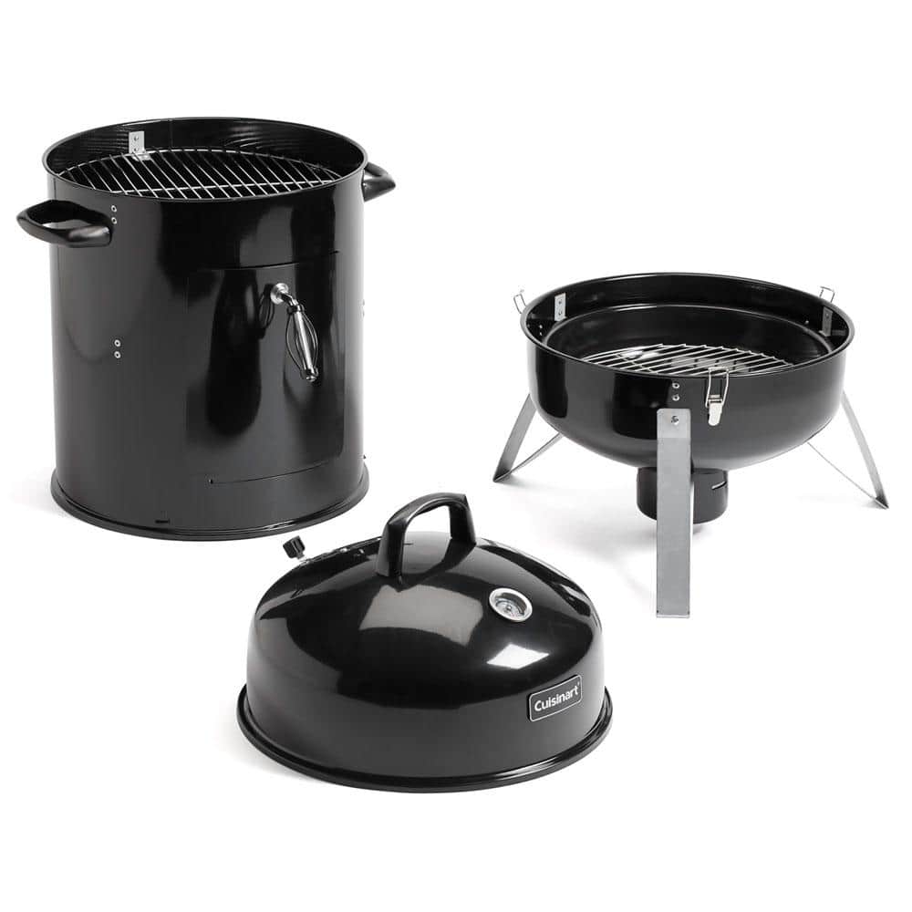 Cuisinart 18" Vertical Charcoal Smoker with Dual Vents, Black
