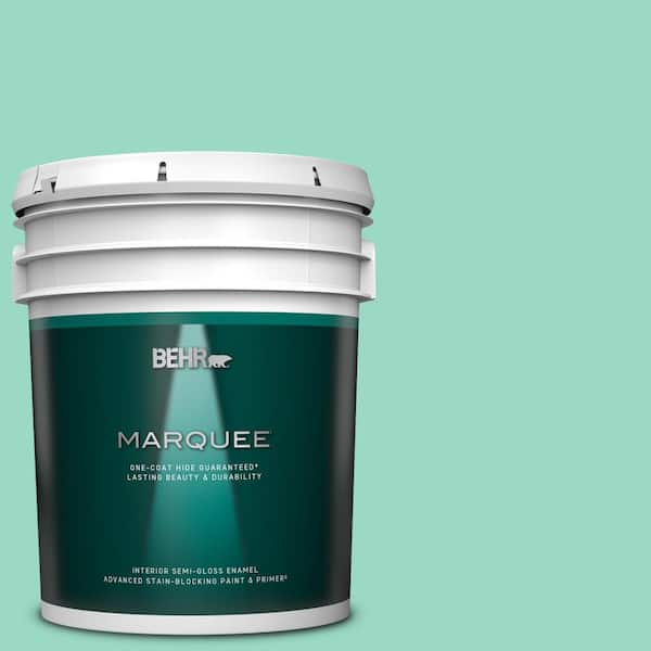 BEHR MARQUEE 5 gal. Home Decorators Collection #HDC-SP16-07 Isabellas Aqua Semi-Gloss Enamel Interior Paint & Primer