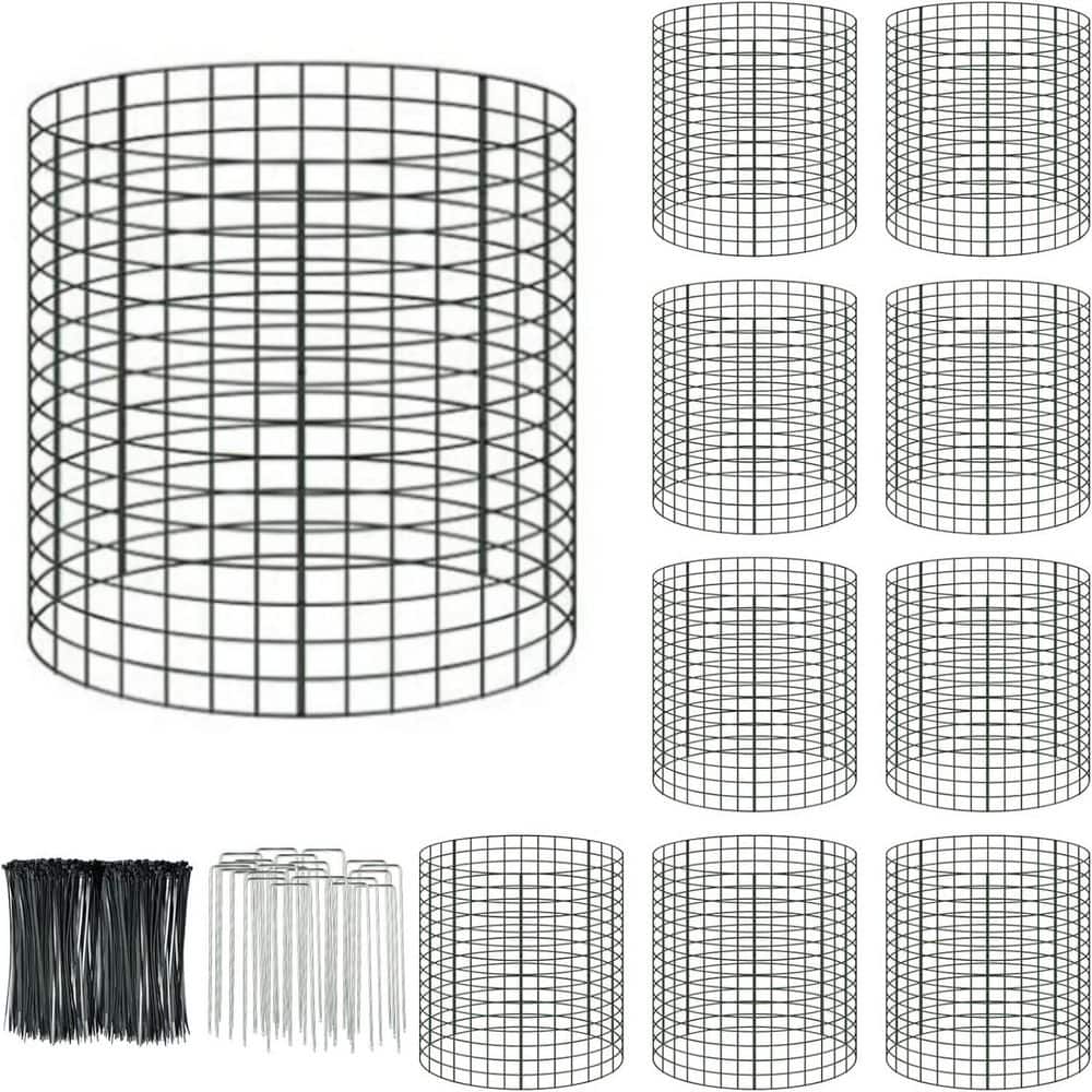 10 Pack Metal 11.8 x 11.8 in. Wire Plant Cages Mesh Plant Cage Chicken Wire Cloche with Ground Stakes and Nylon Ties price history on PriceWatchPro