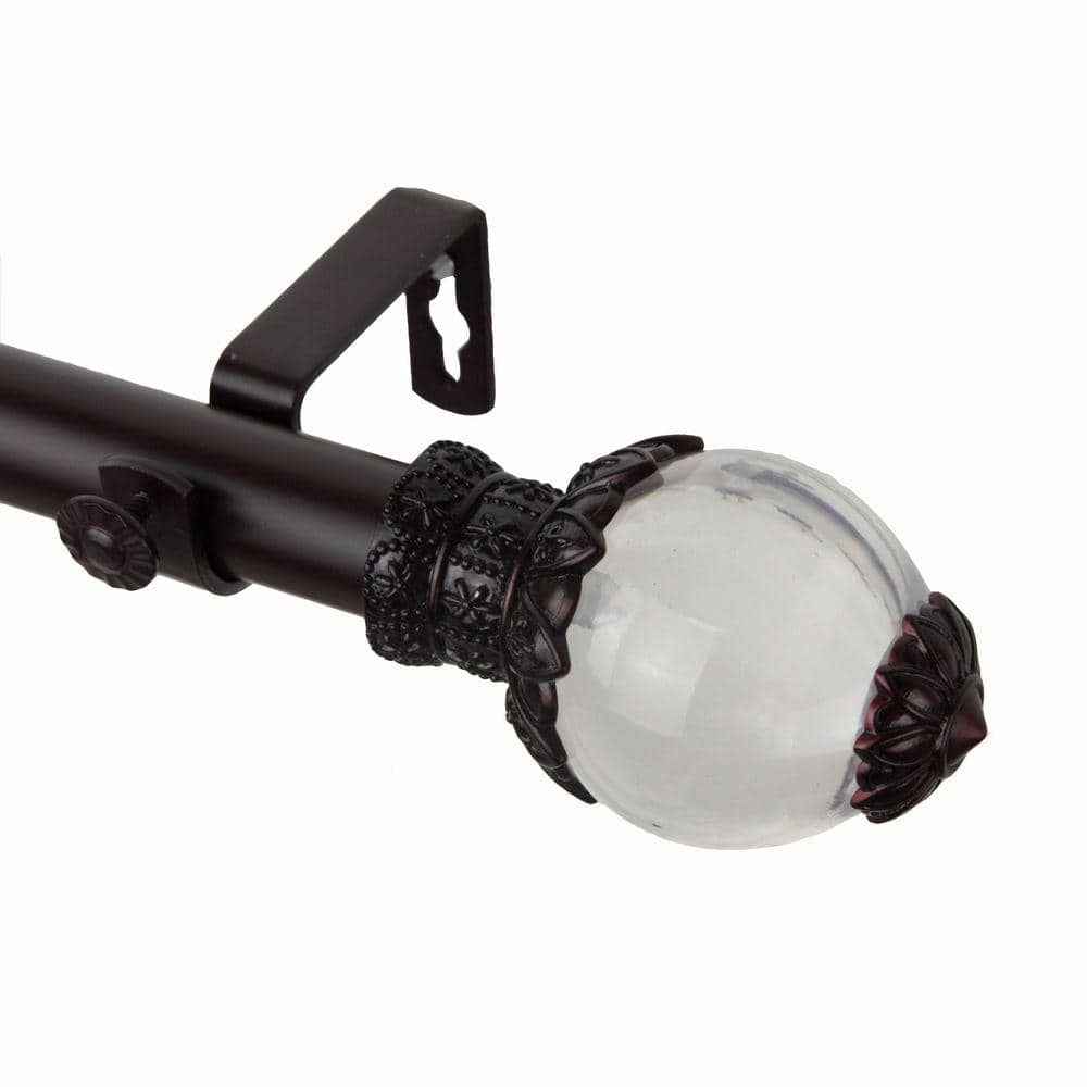Rod Desyne 66 in. - 120 in. 1 in. Beam Single Curtain Rod Set in ...