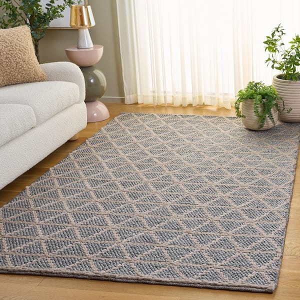 Natura 6 ft. x 9 ft. Gray/Beige Geometric Woven Area Rug