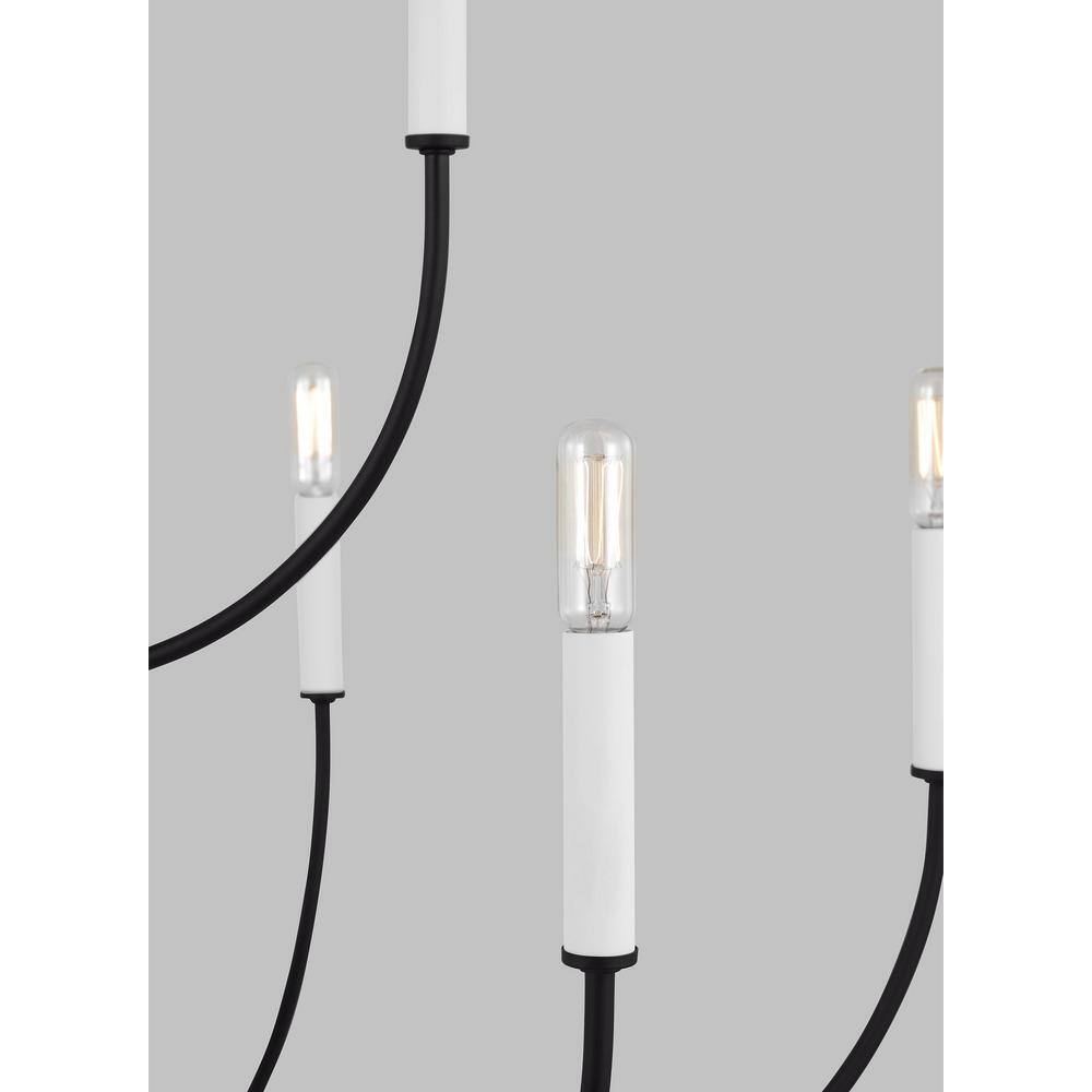 Midnight Black 9-Light Candle Chandelier