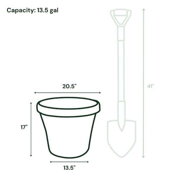 Bloem Terra 14.75 in. Pebble Stone Plastic Planter Saucer Tray STT1683 -  The Home Depot