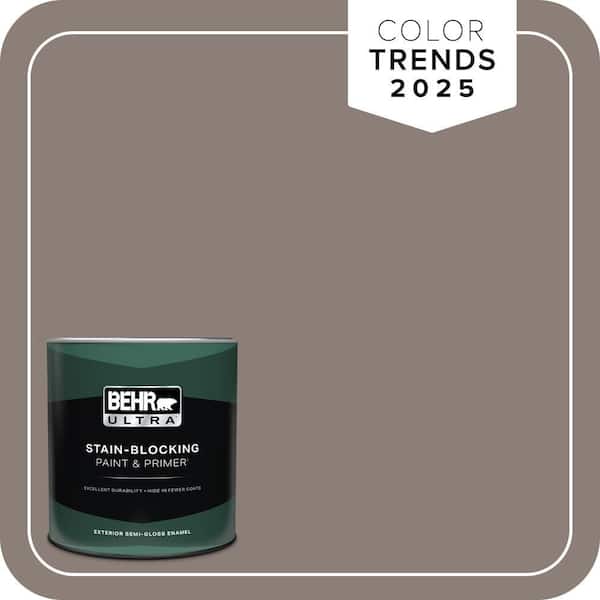 BEHR ULTRA 1 qt. #HDC-NT-27B Wild Truffle Semi-Gloss Enamel Exterior Paint & Primer