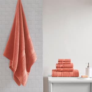 Remy 6-Piece Coral Super Soft Quick Dry Cotton Bath Towel Set