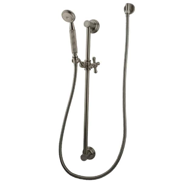 Kingston Brass Made to Match Single-Handle 1-Spray Shower Combo in Brushed Nickel with Slide Bar