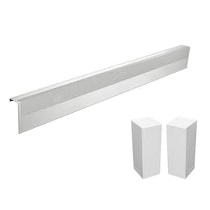 Basic Series 6 ft. Galvanized Steel Easy Slip-On Baseboard Heater Cover, Left and Right Endcaps [1] Cover, [2] Endcaps