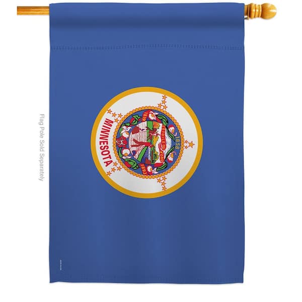 2.5 ft. x 4 ft. Polyester Minnesota States 2-Sided House Flag Regional Decorative Horizontal Flags