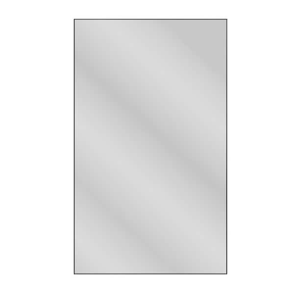 Unbranded 60 in. W x 36 in. H Rectangular Framed Wall Bathroom Vanity Mirror in Black