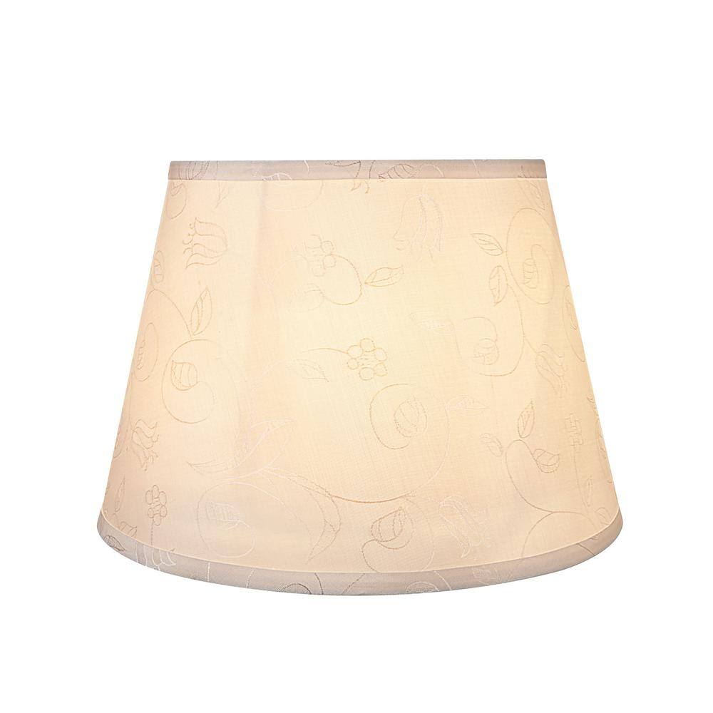 Off-White Pleated Cotton Empire Lamp Shade, 8" Wide