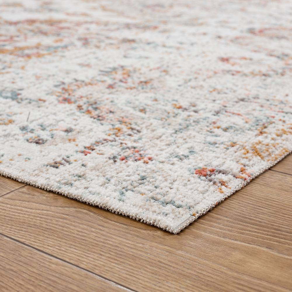 Reversible Blue Synthetic 94"x63" Easy-Care Area Rug