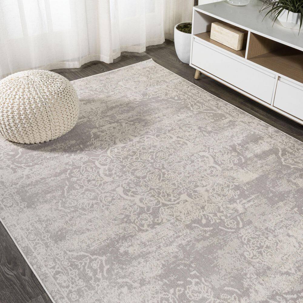 Ivory Synthetic Easy Care Rectangular Area Rug 3' x 5'