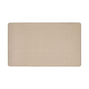 Woven Embossed Faux Leather Tan 18 in. x 30 in. Anti-Fatigue Mat