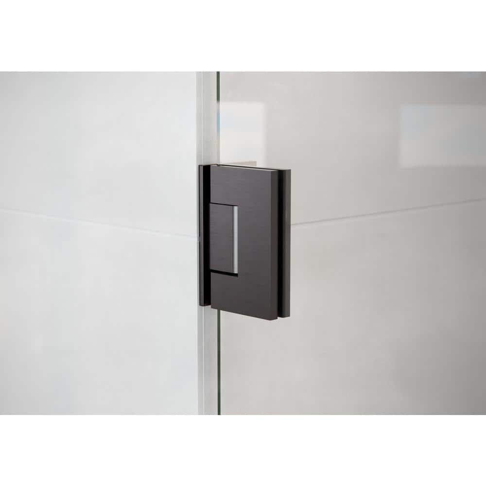 Illume 37.25" x 78" Frameless Shower Door in Oil Rubbed Bronze with Clear Glass