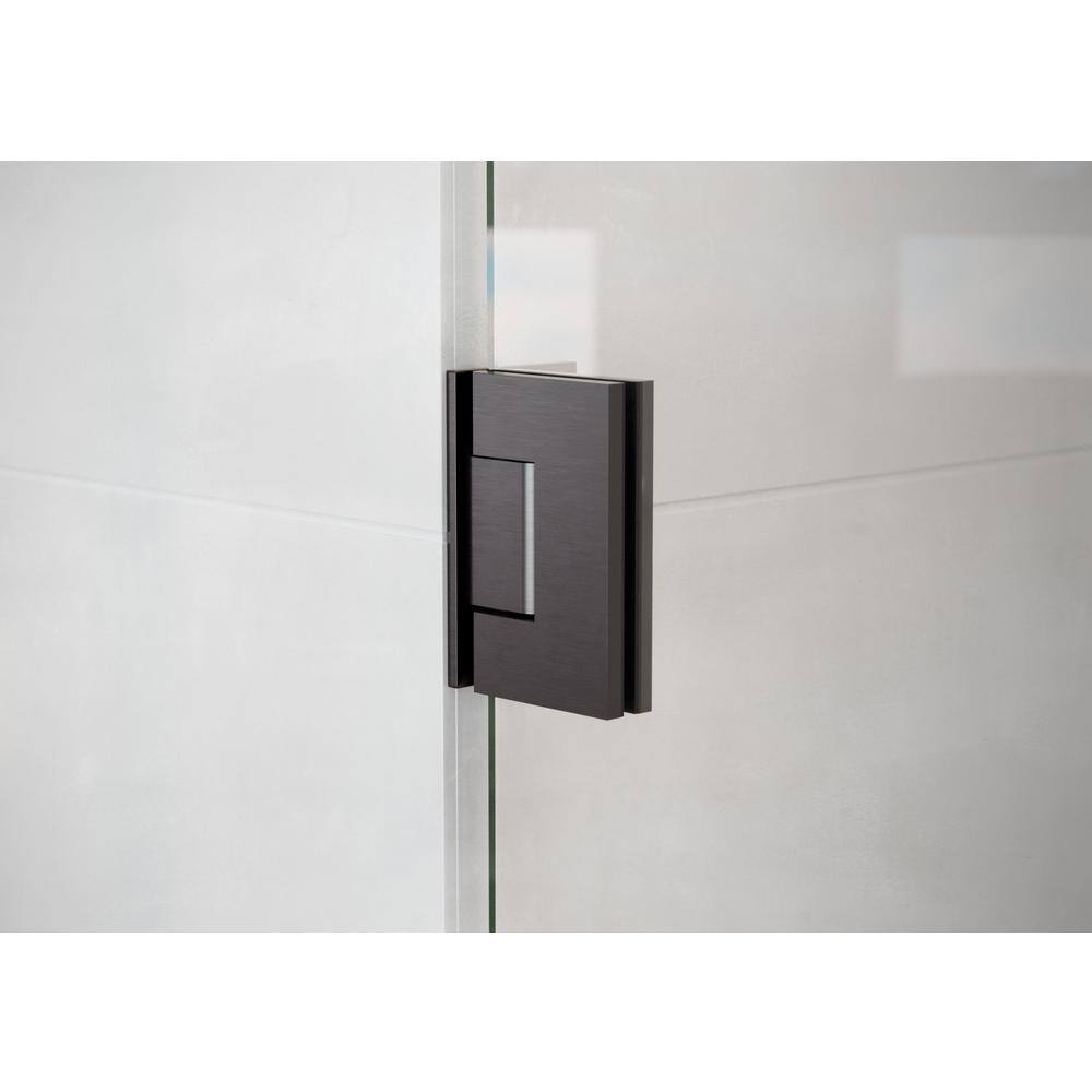 Illume 56.25 in x 78 in Frameless Shower Door with Oil Rubbed Bronze Finish