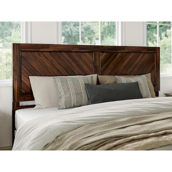 AFI Canyon Barnwood Brown Solid Wood King Rustic Headboard with ...