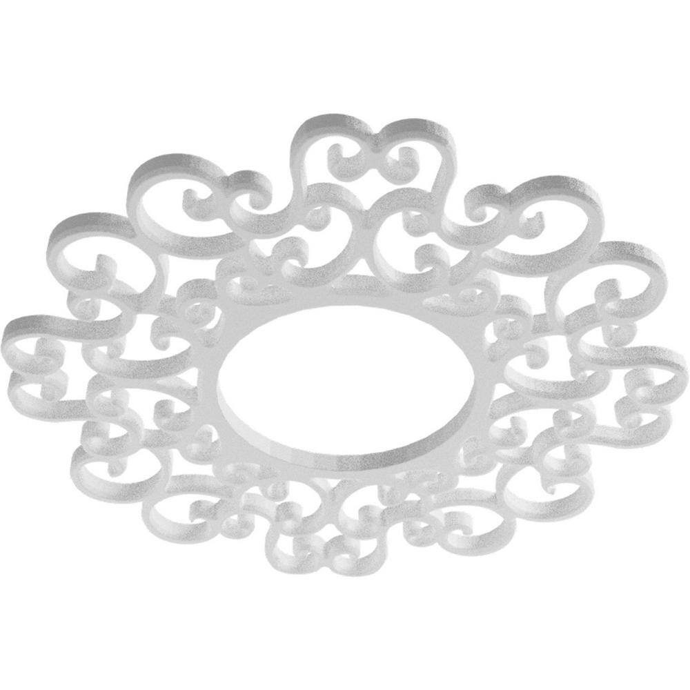 22'' White PVC Pierced Ceiling Medallion with Intricate Design